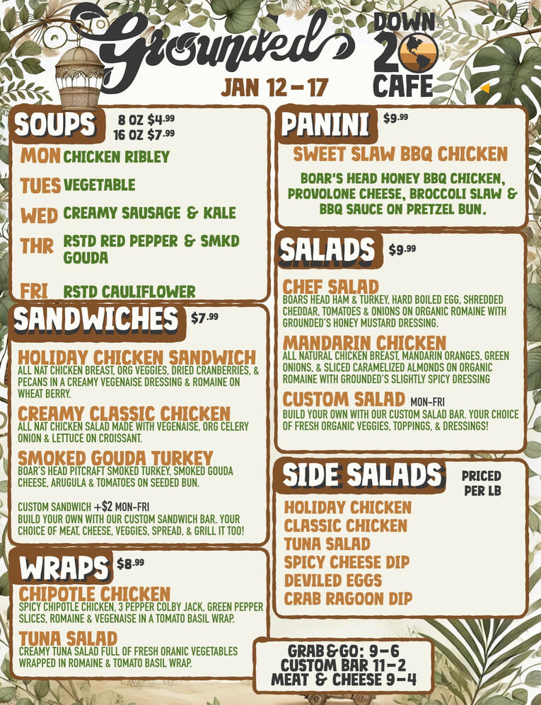 Weekly Deli Menu