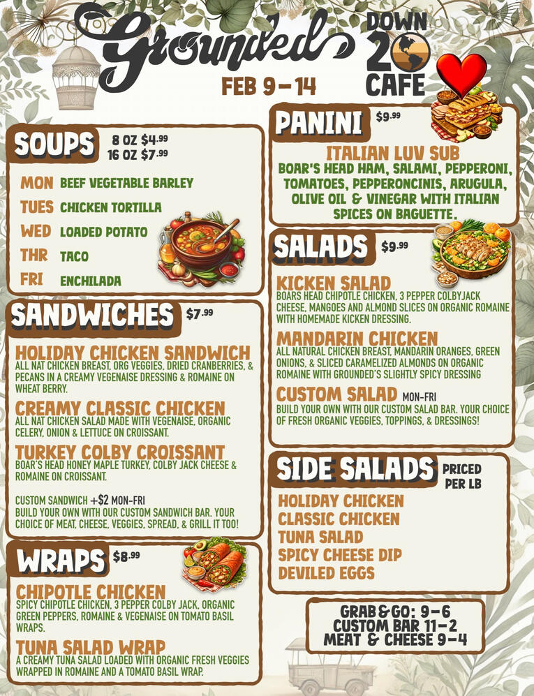 Weekly Deli Menu