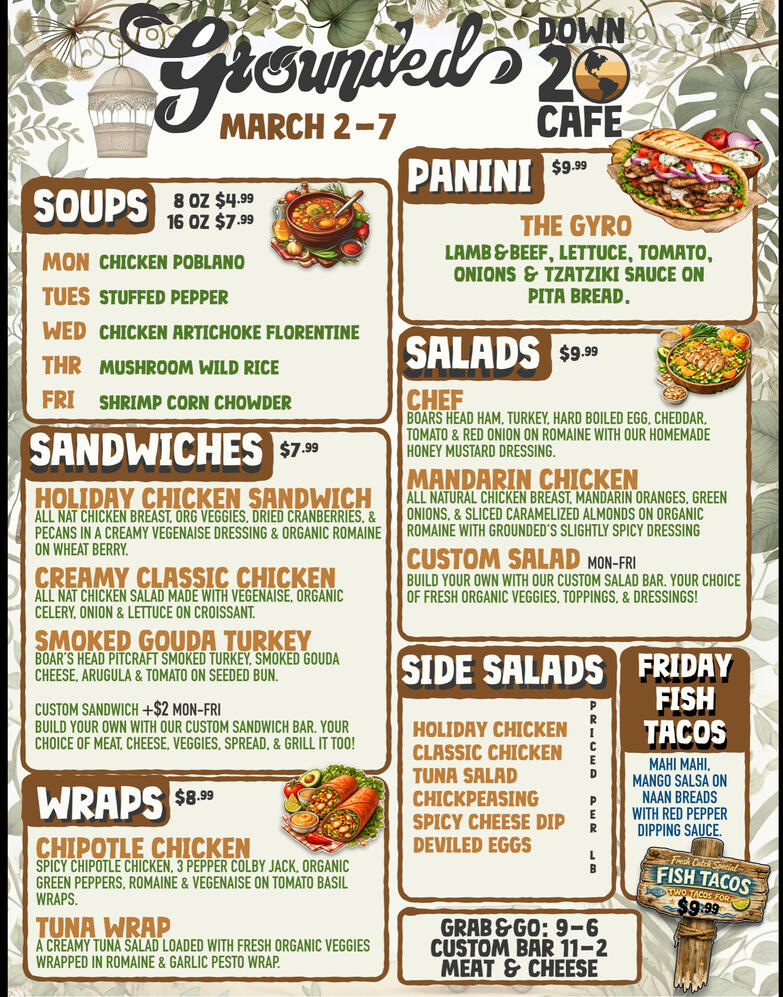 Weekly Deli Menu